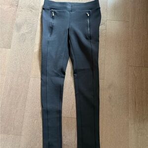 J Brand Midnight Black Leggings with Zipper Detail